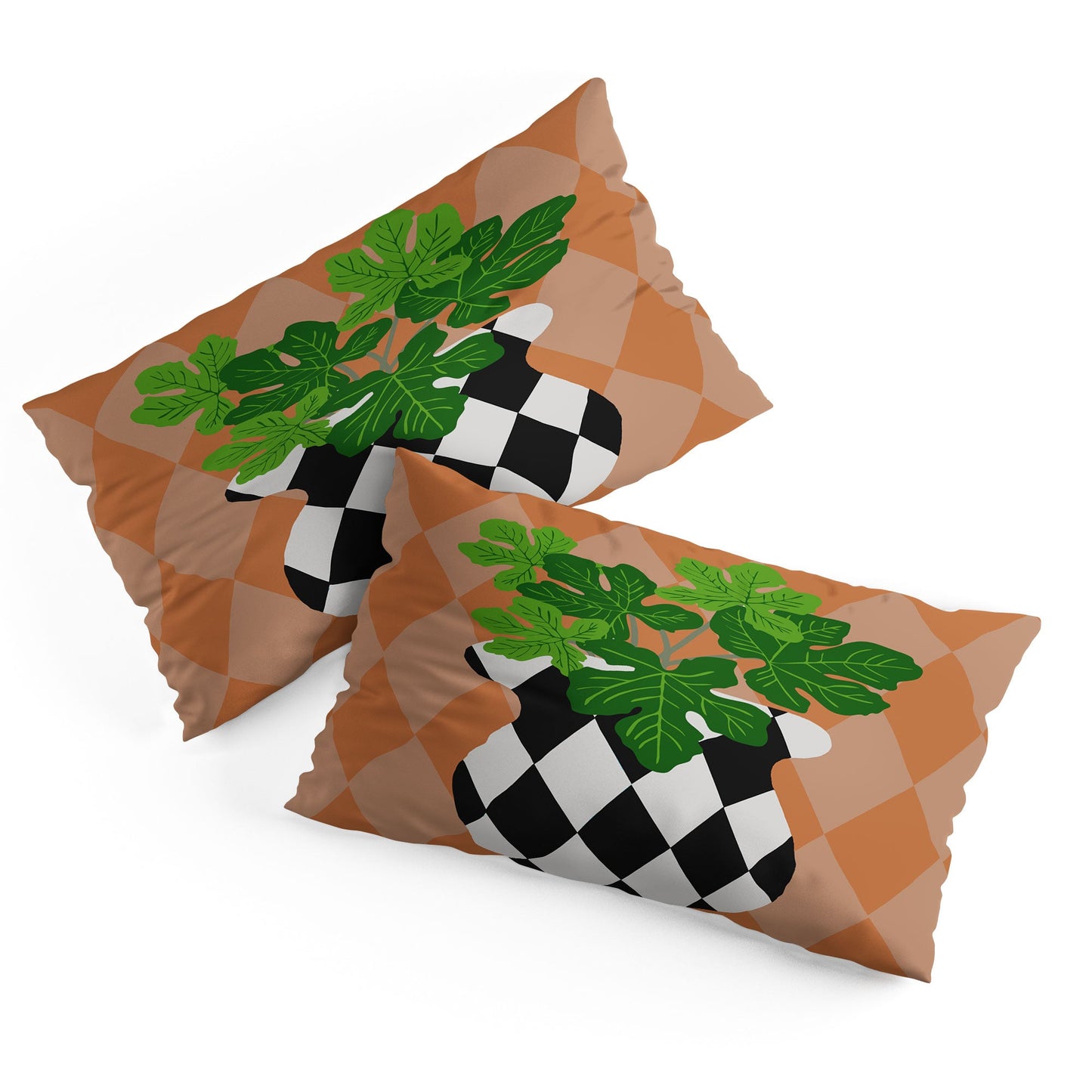 Coco de Paris Green plant retro style 6 Pillow Shams