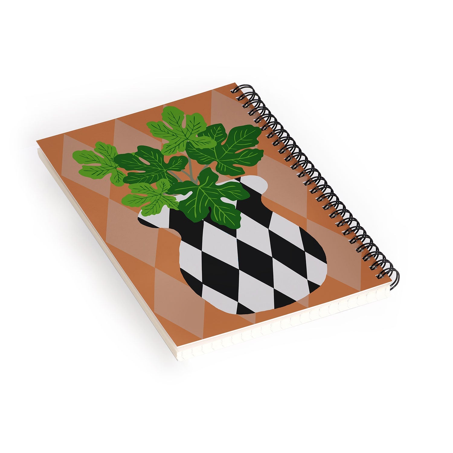 Coco de Paris Green plant retro style 6 Spiral Notebook