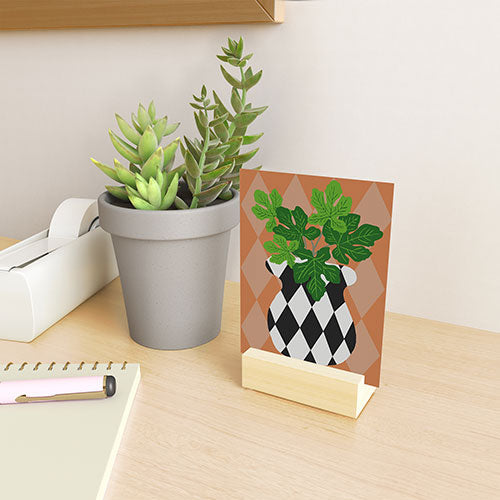 Coco de Paris Green plant retro style 6 Mini Art Print