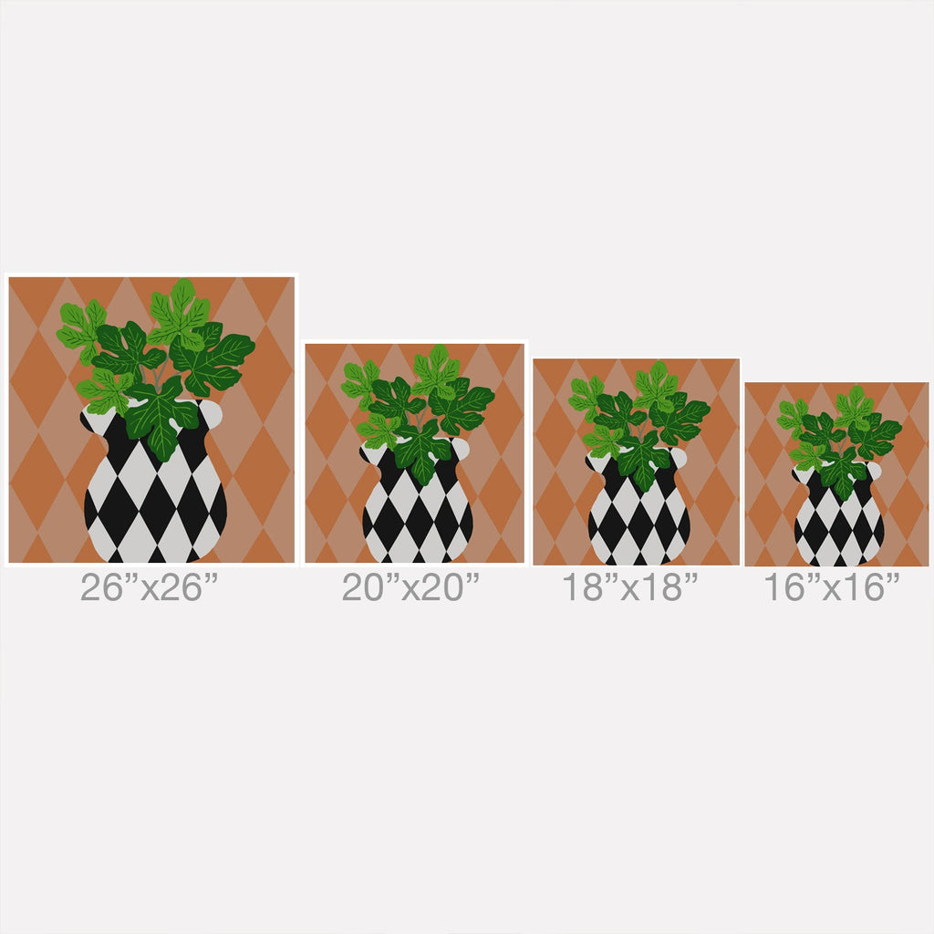 Coco de Paris Green plant retro style 6 Throw Pillow