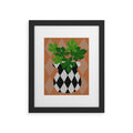 Coco de Paris Green plant retro style 6 Framed Art Print