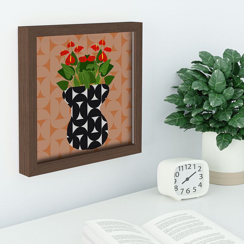 Coco de Paris Green plant retro style 7 Recessed Framing Square