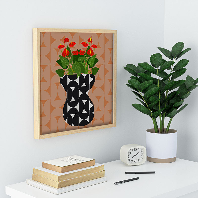 Coco de Paris Green plant retro style 7 Recessed Framing Square