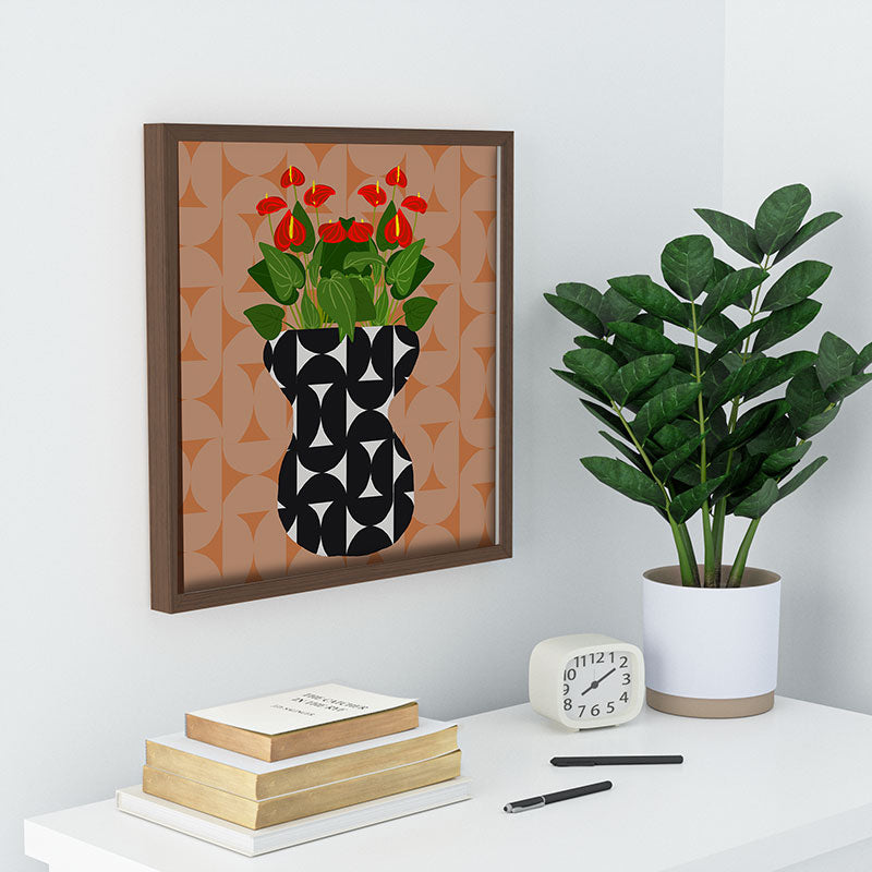 Coco de Paris Green plant retro style 7 Recessed Framing Square