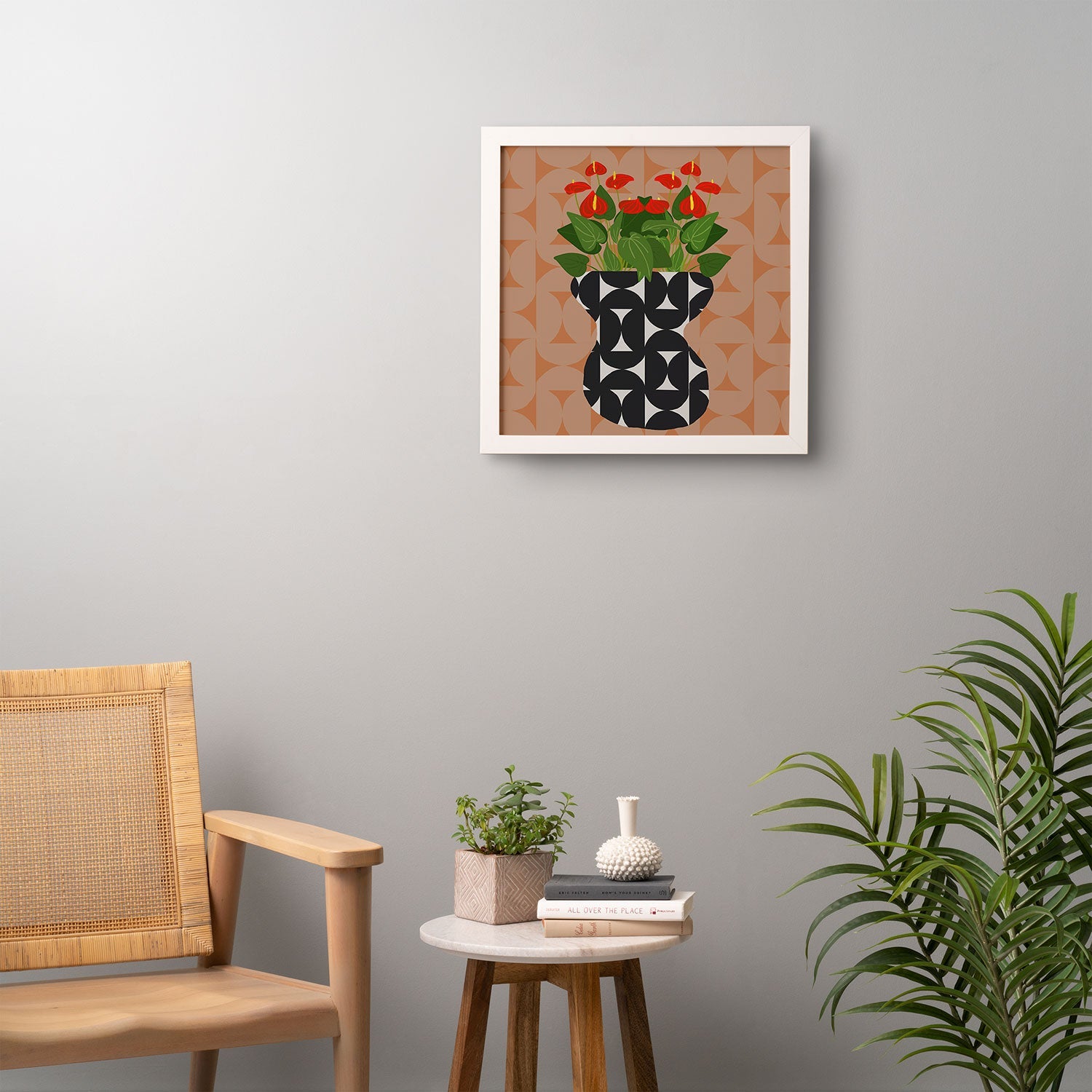 Coco de Paris Green plant retro style 7 Framed Wall Art
