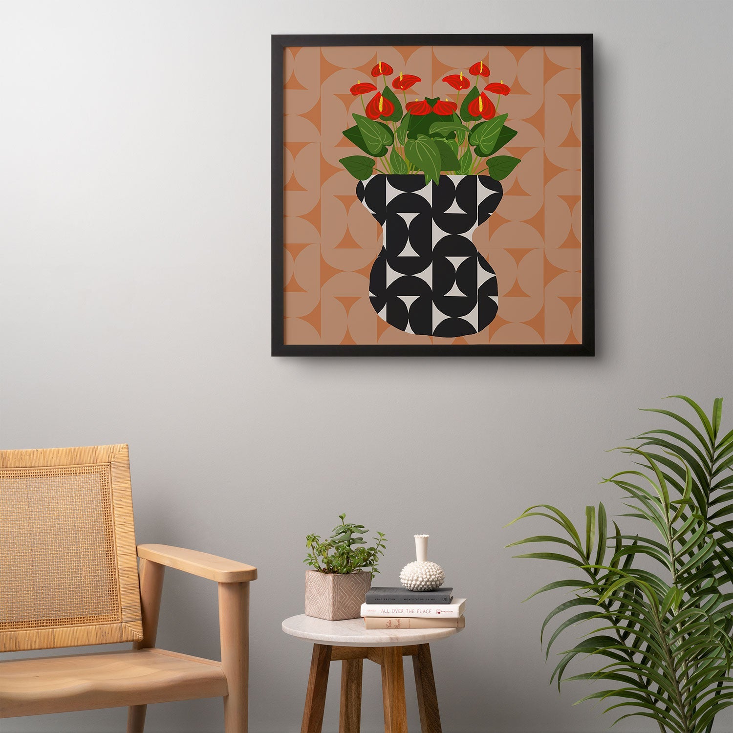Coco de Paris Green plant retro style 7 Framed Wall Art