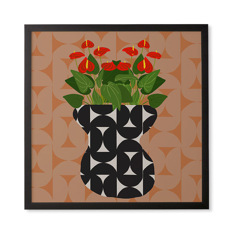 Coco de Paris Green plant retro style 7 Framed Wall Art
