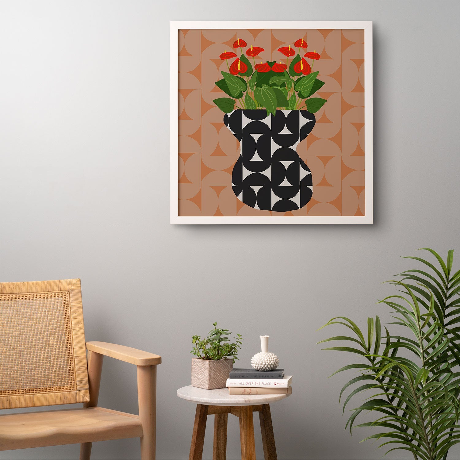 Coco de Paris Green plant retro style 7 Framed Wall Art