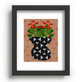 Coco de Paris Green plant retro style 7 Recessed Framing Rectangle