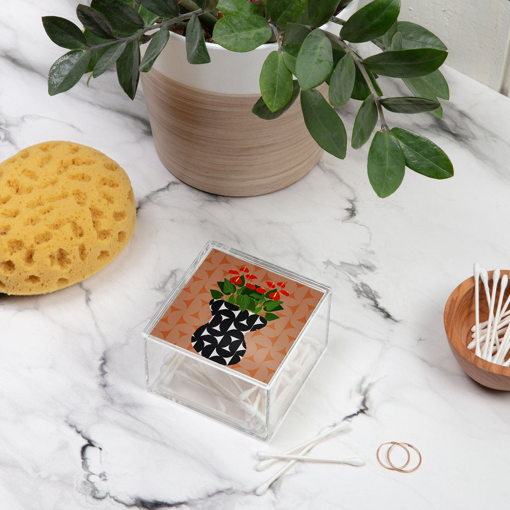Coco de Paris Green plant retro style 7 Acrylic Box