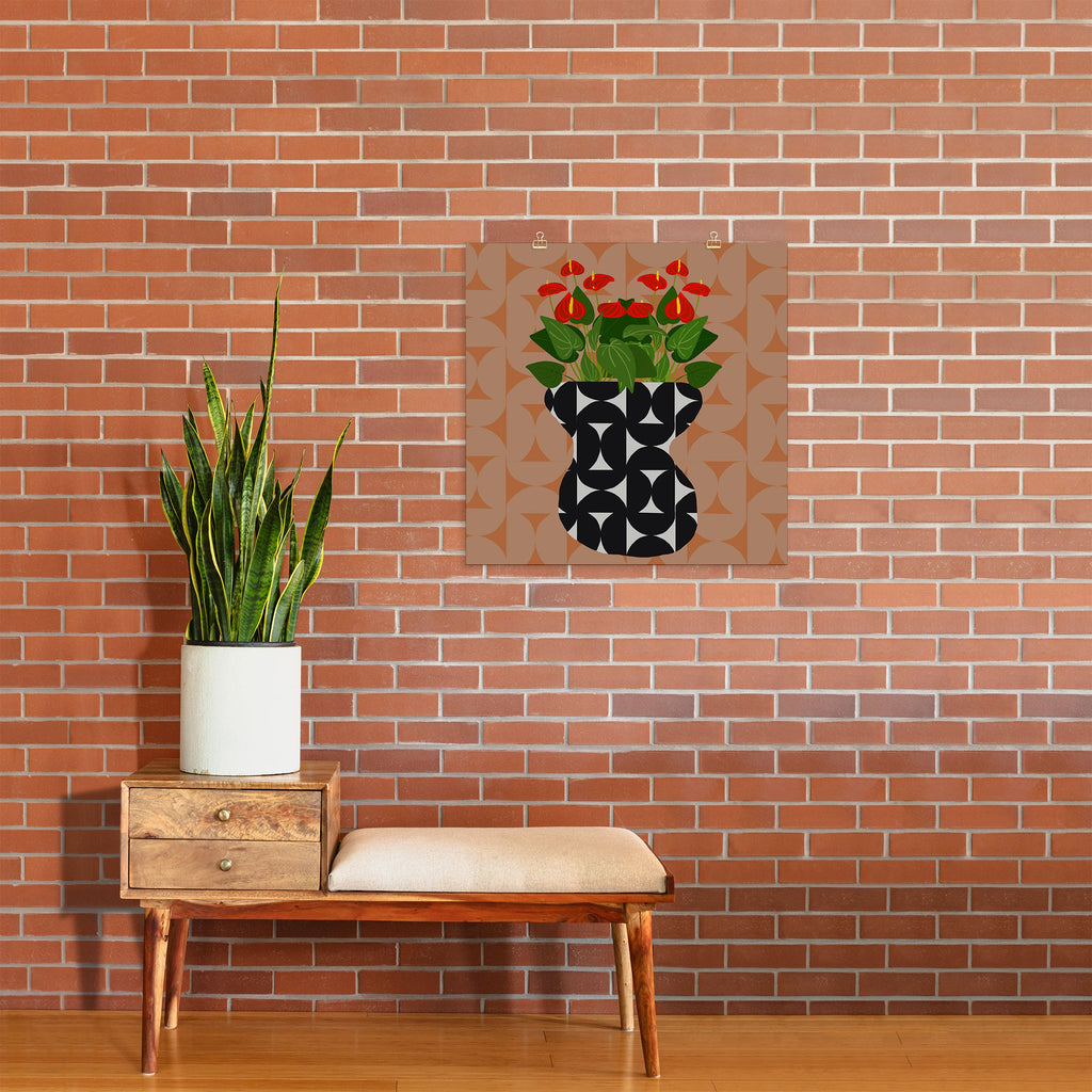 Coco de Paris Green plant retro style 7 Art Print