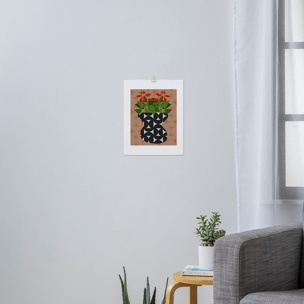 Coco de Paris Green plant retro style 7 Art Print