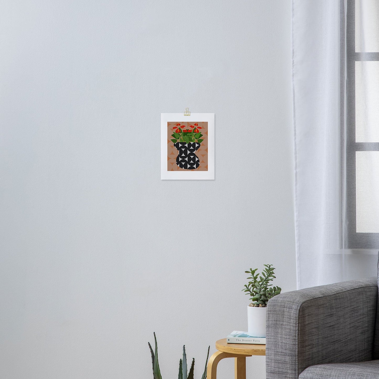 Coco de Paris Green plant retro style 7 Art Print