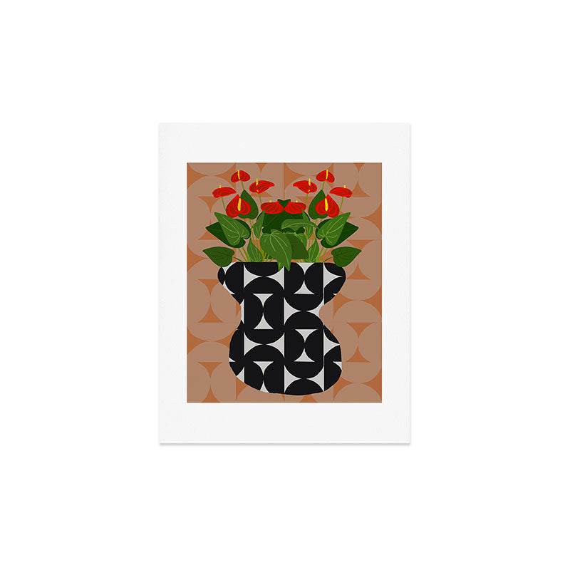 Coco de Paris Green plant retro style 7 Art Print