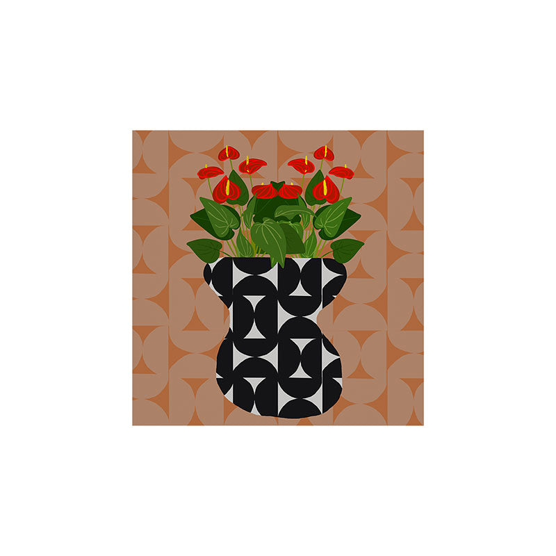 Coco de Paris Green plant retro style 7 Art Print