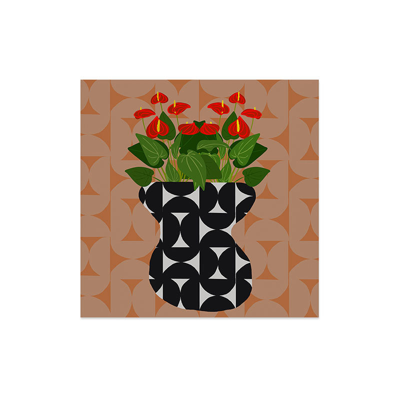 Coco de Paris Green plant retro style 7 Art Print