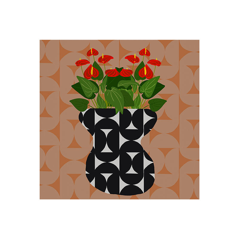 Coco de Paris Green plant retro style 7 Art Print