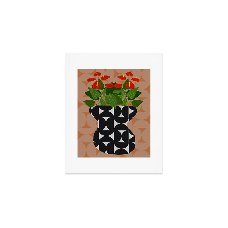 Coco de Paris Green plant retro style 7 Art Print