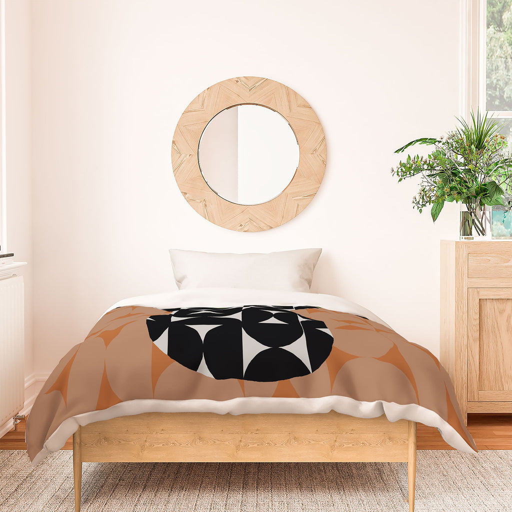 Coco de Paris Green plant retro style 7 Duvet Cover