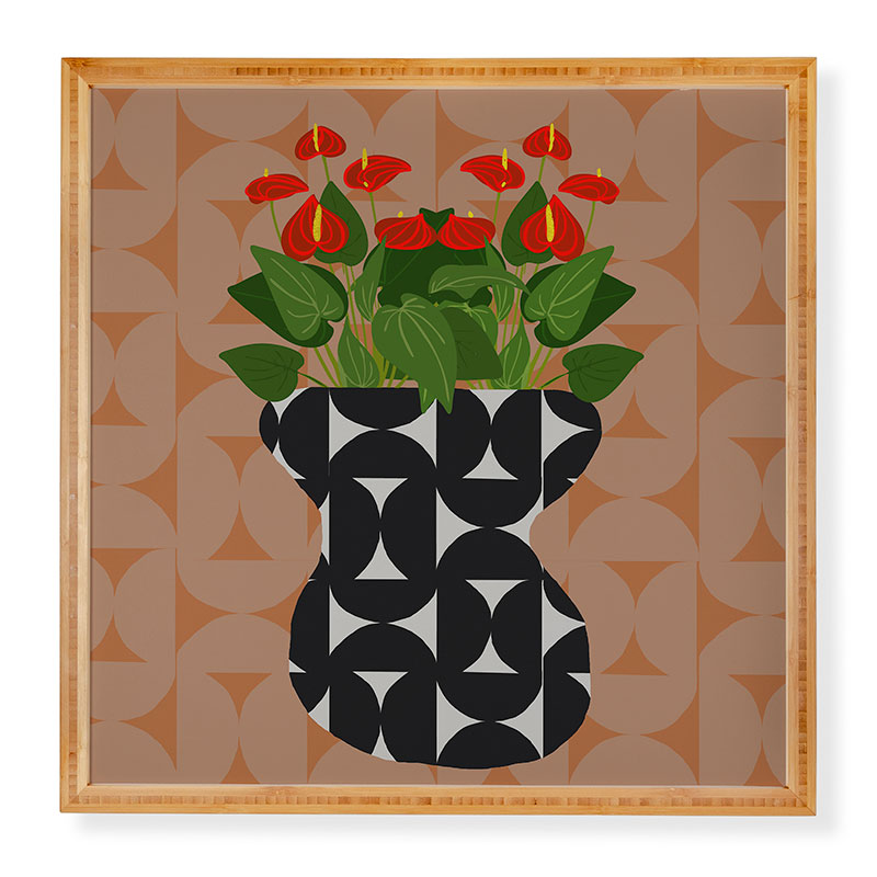 Coco de Paris Green plant retro style 7 Framed Wall Art