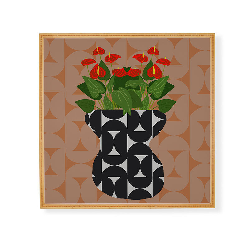 Coco de Paris Green plant retro style 7 Framed Wall Art