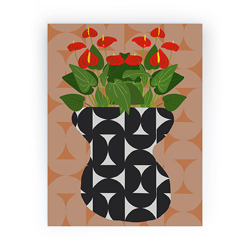 Coco de Paris Green plant retro style 7 Mini Art Print