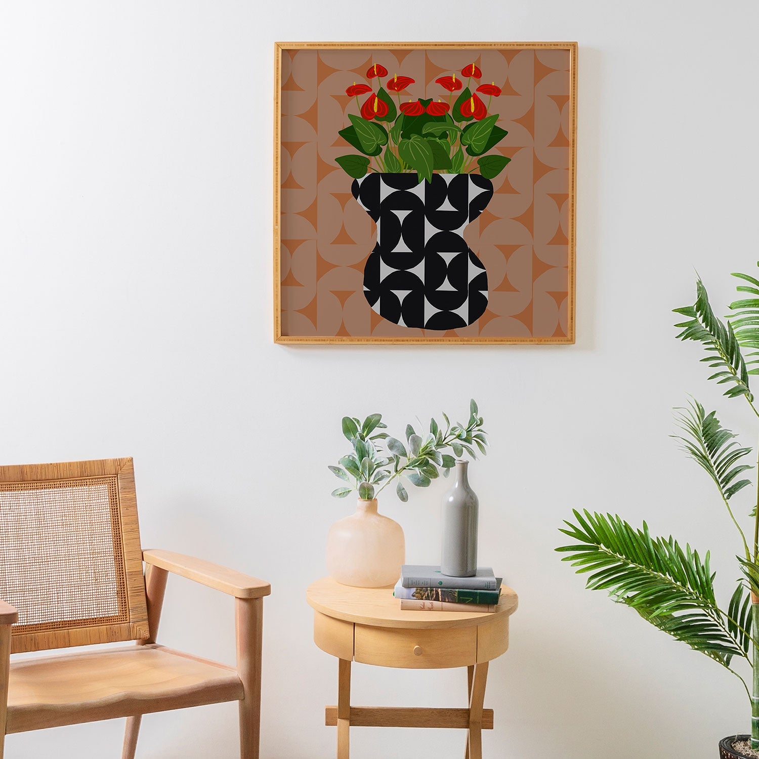 Coco de Paris Green plant retro style 7 Framed Wall Art