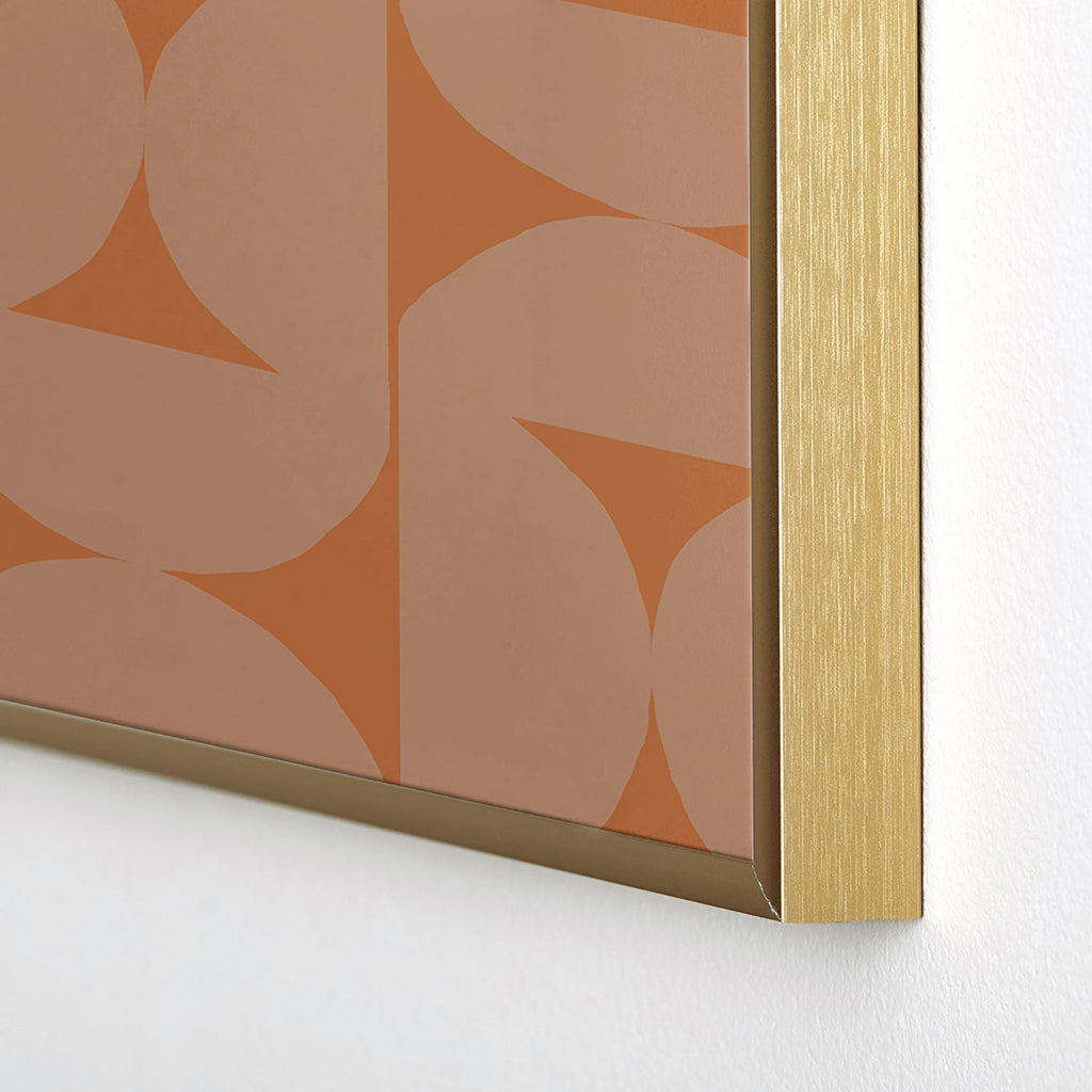 Coco de Paris Green plant retro style 7 Square Metal Framed Art Print