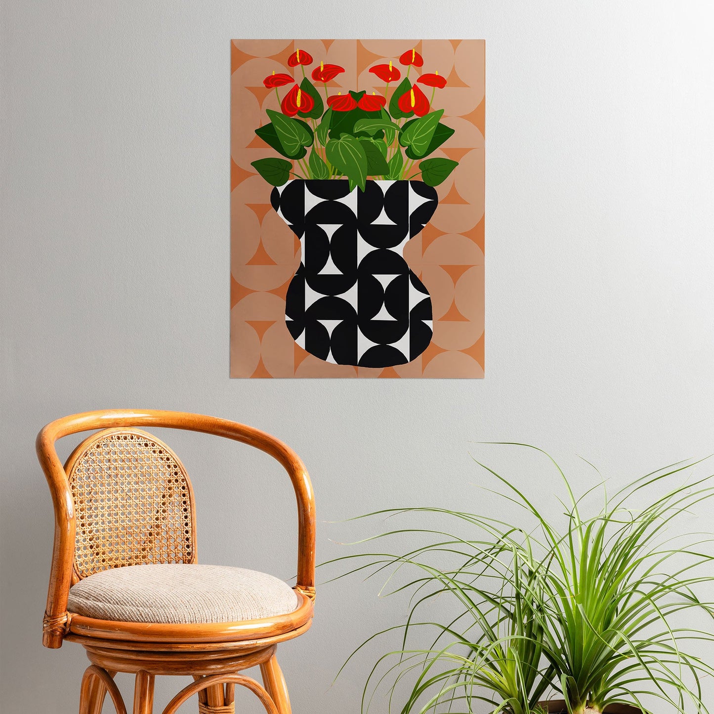 Coco de Paris Green plant retro style 7 Poster