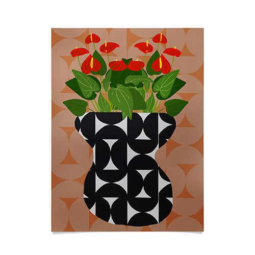 Coco de Paris Green plant retro style 7 Poster