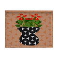 Coco de Paris Green plant retro style 7 Rectangular Tray