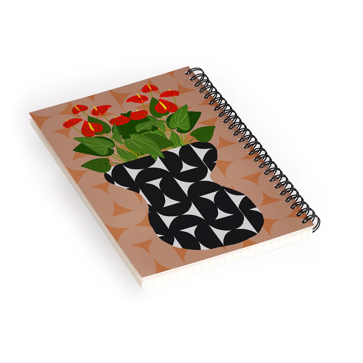 Coco de Paris Green plant retro style 7 Spiral Notebook