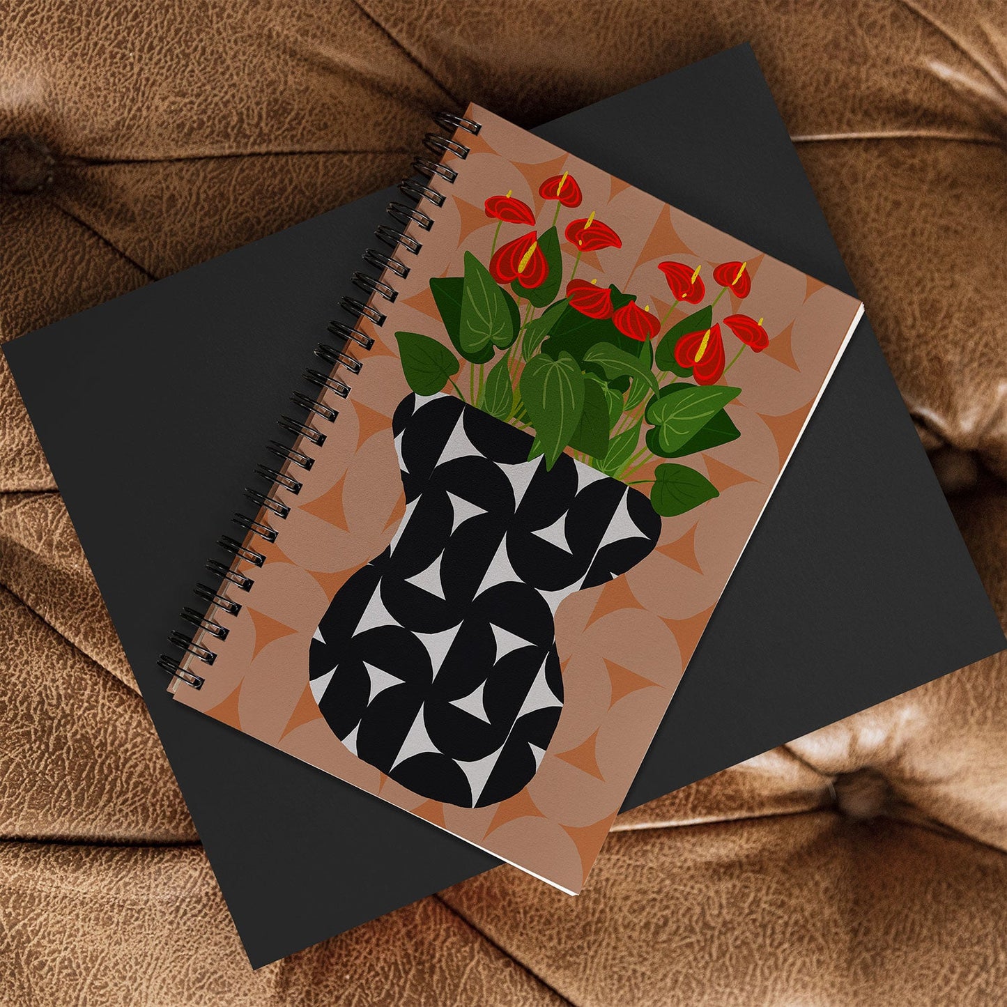 Coco de Paris Green plant retro style 7 Spiral Notebook