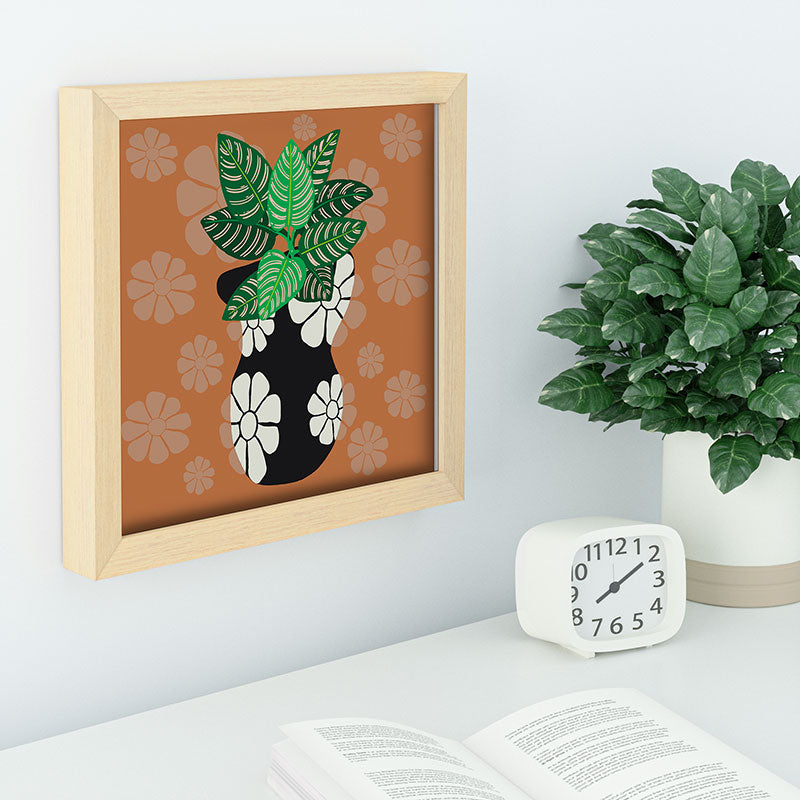 Coco de Paris Green plant retro style 8 Recessed Framing Square