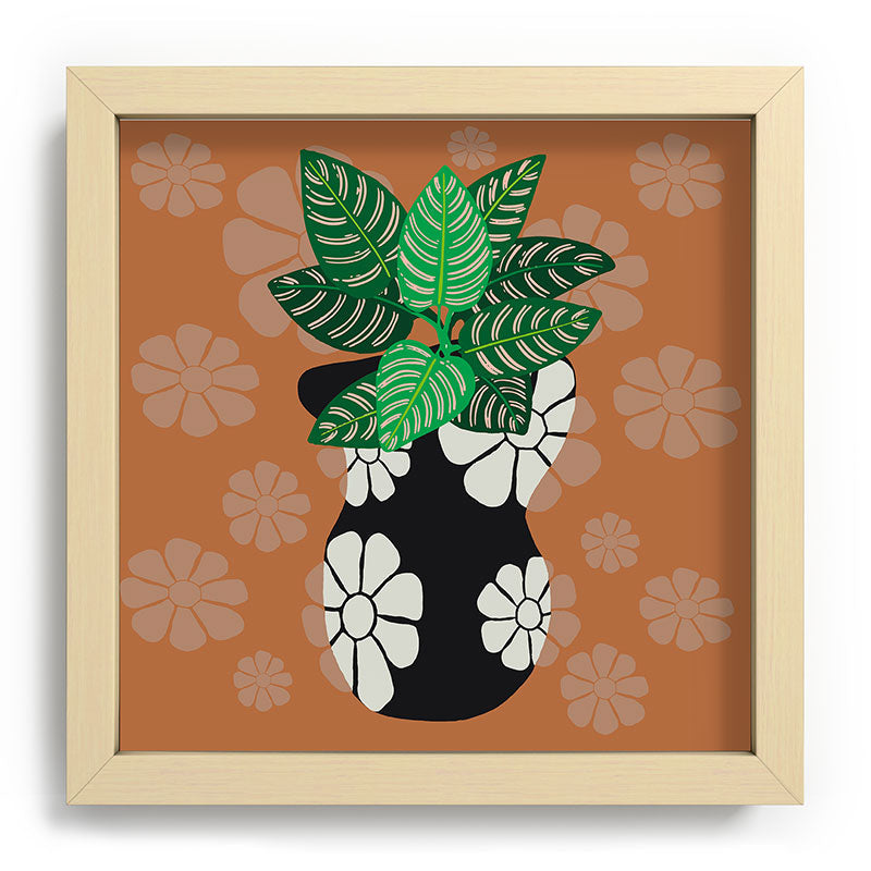 Coco de Paris Green plant retro style 8 Recessed Framing Square