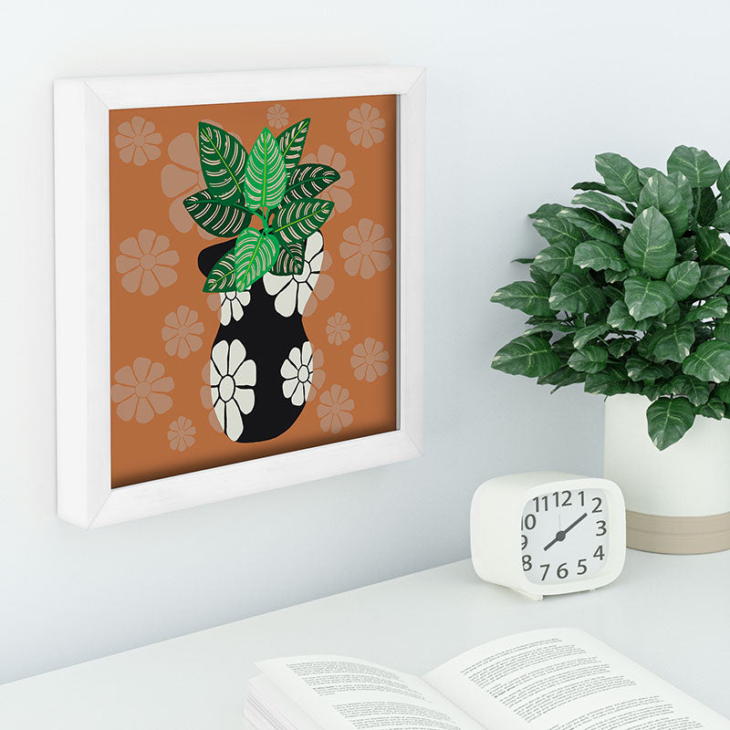 Coco de Paris Green plant retro style 8 Recessed Framing Square