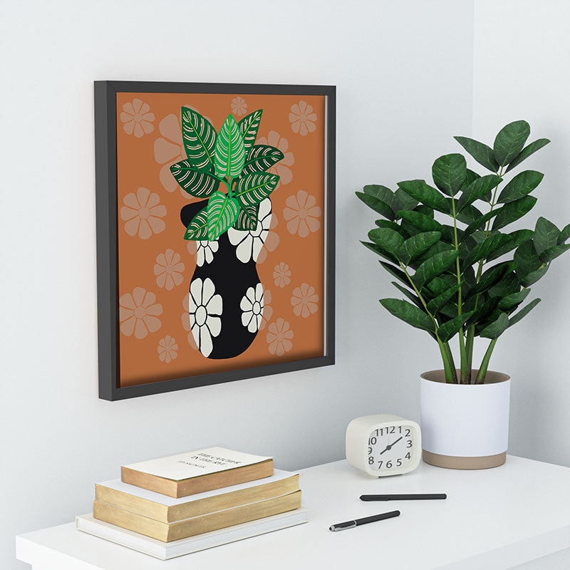 Coco de Paris Green plant retro style 8 Recessed Framing Square