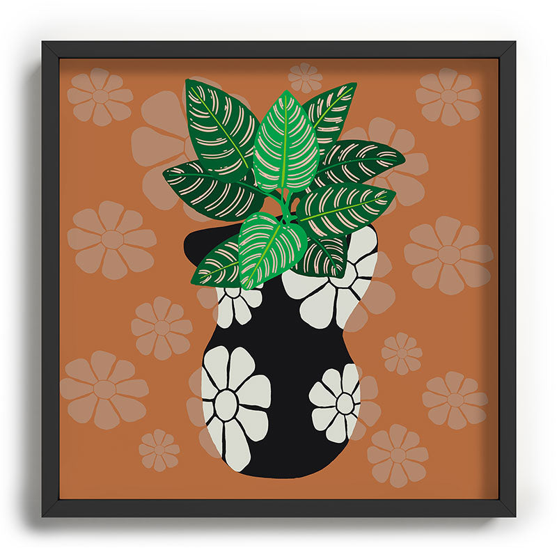 Coco de Paris Green plant retro style 8 Recessed Framing Square