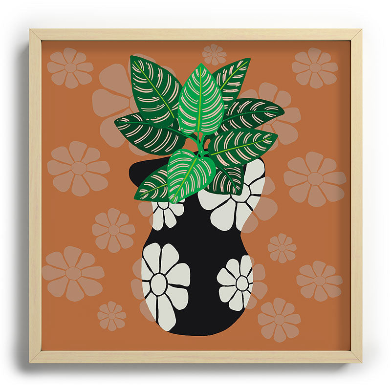 Coco de Paris Green plant retro style 8 Recessed Framing Square