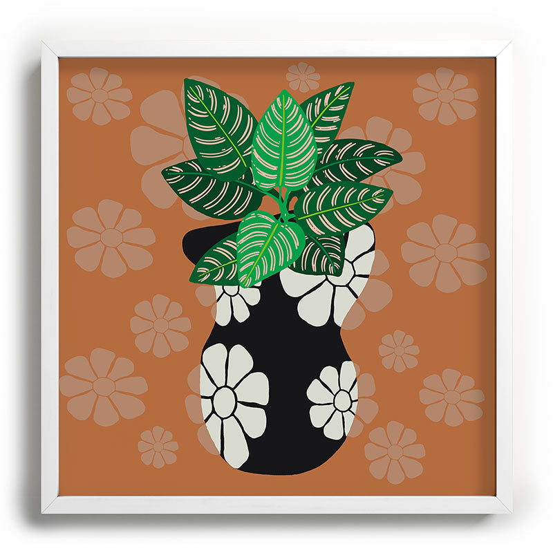 Coco de Paris Green plant retro style 8 Recessed Framing Square