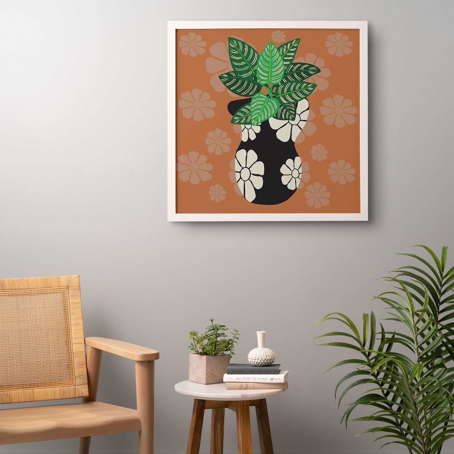 Coco de Paris Green plant retro style 8 Framed Wall Art