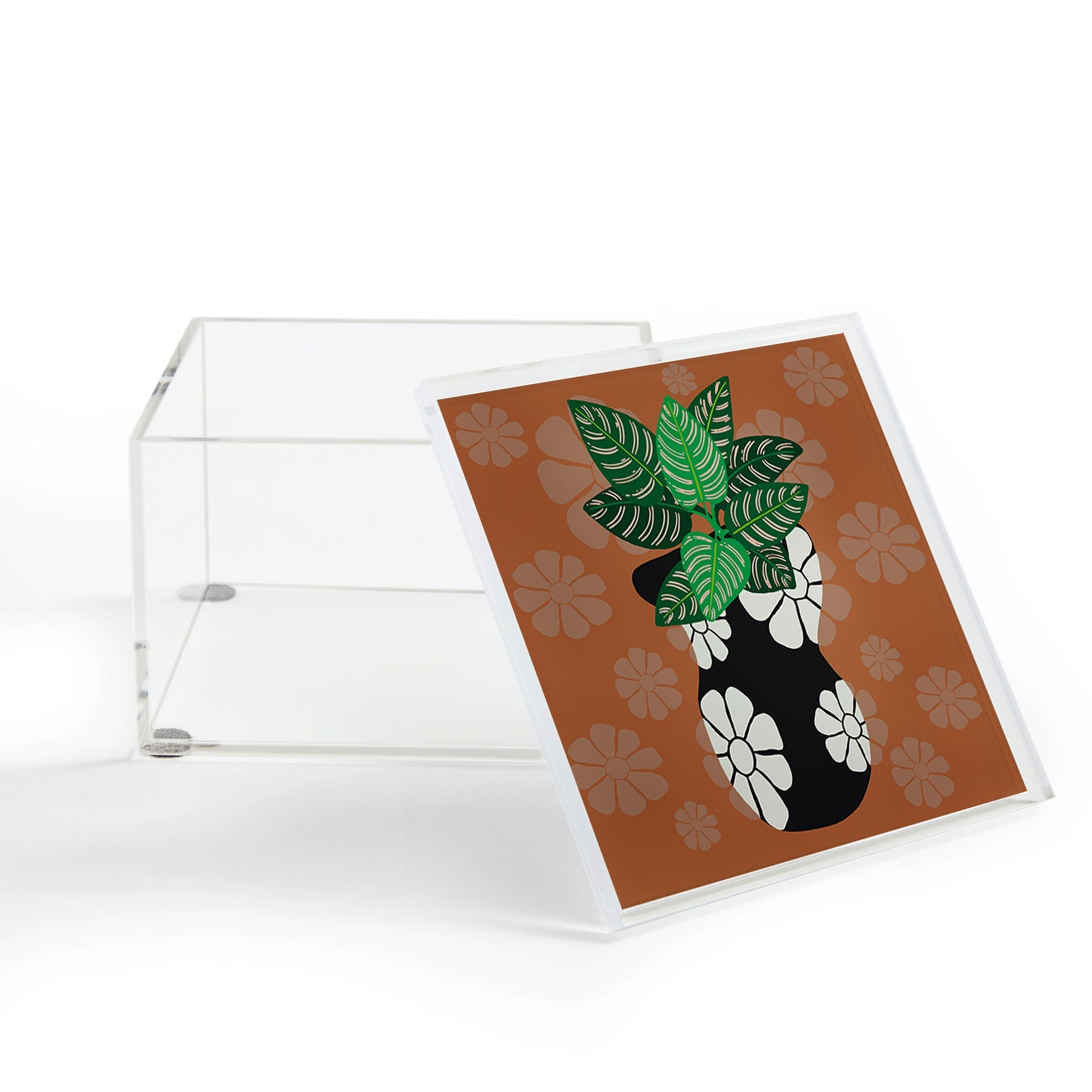 Coco de Paris Green plant retro style 8 Acrylic Box