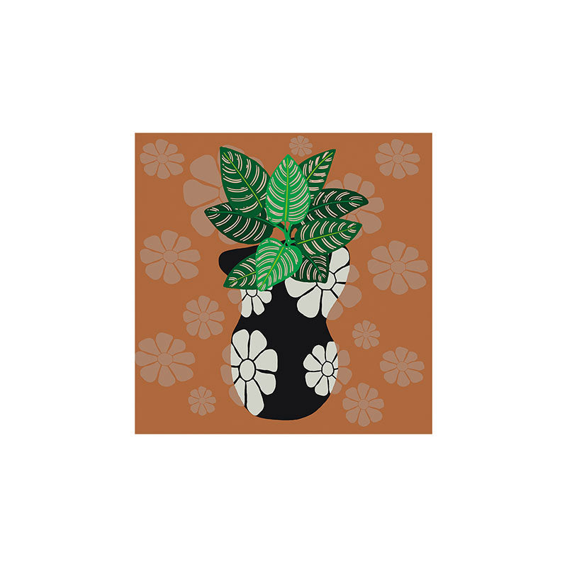 Coco de Paris Green plant retro style 8 Art Print