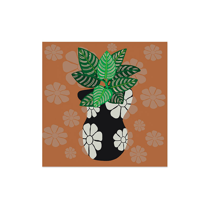 Coco de Paris Green plant retro style 8 Art Print