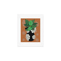 Coco de Paris Green plant retro style 8 Art Print