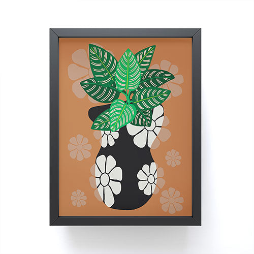 Coco de Paris Green plant retro style 8 Framed Mini Art Print