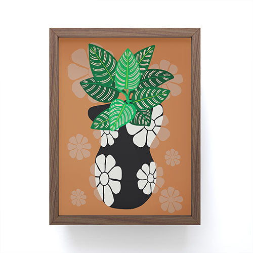 Coco de Paris Green plant retro style 8 Framed Mini Art Print
