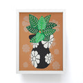 Coco de Paris Green plant retro style 8 Framed Mini Art Print