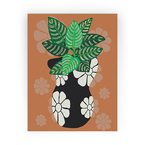 Coco de Paris Green plant retro style 8 Mini Art Print