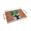 Coco de Paris Green plant retro style 8 Acrylic Tray